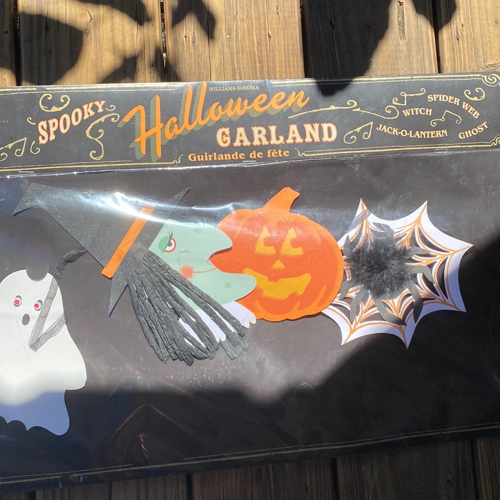 Williams Sonoma Meri Meri Spooky Halloween Garland with Character Pendants👻🕷🎃